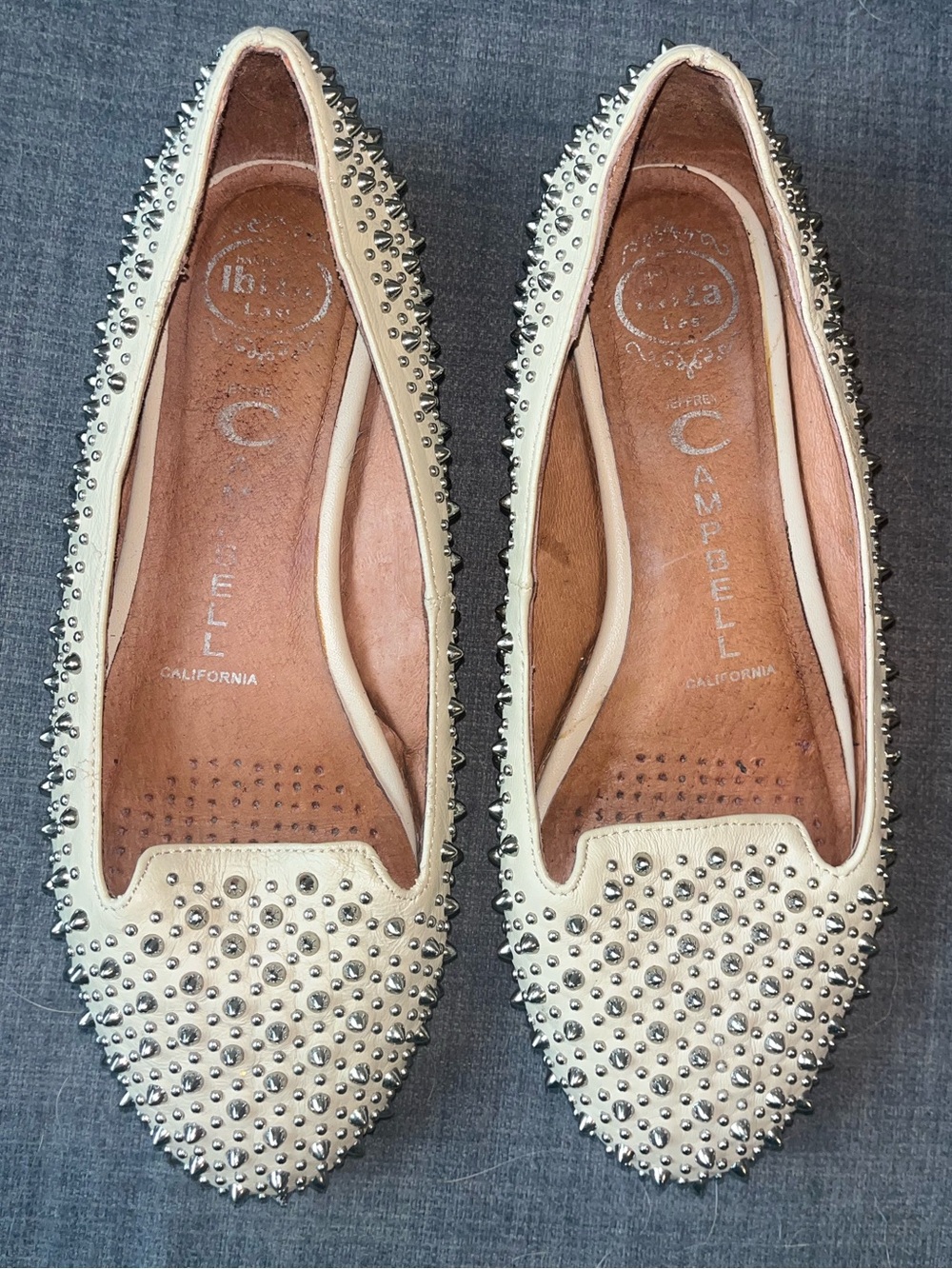 Vintage Jeffrey Campbell Spiked Leather Flats